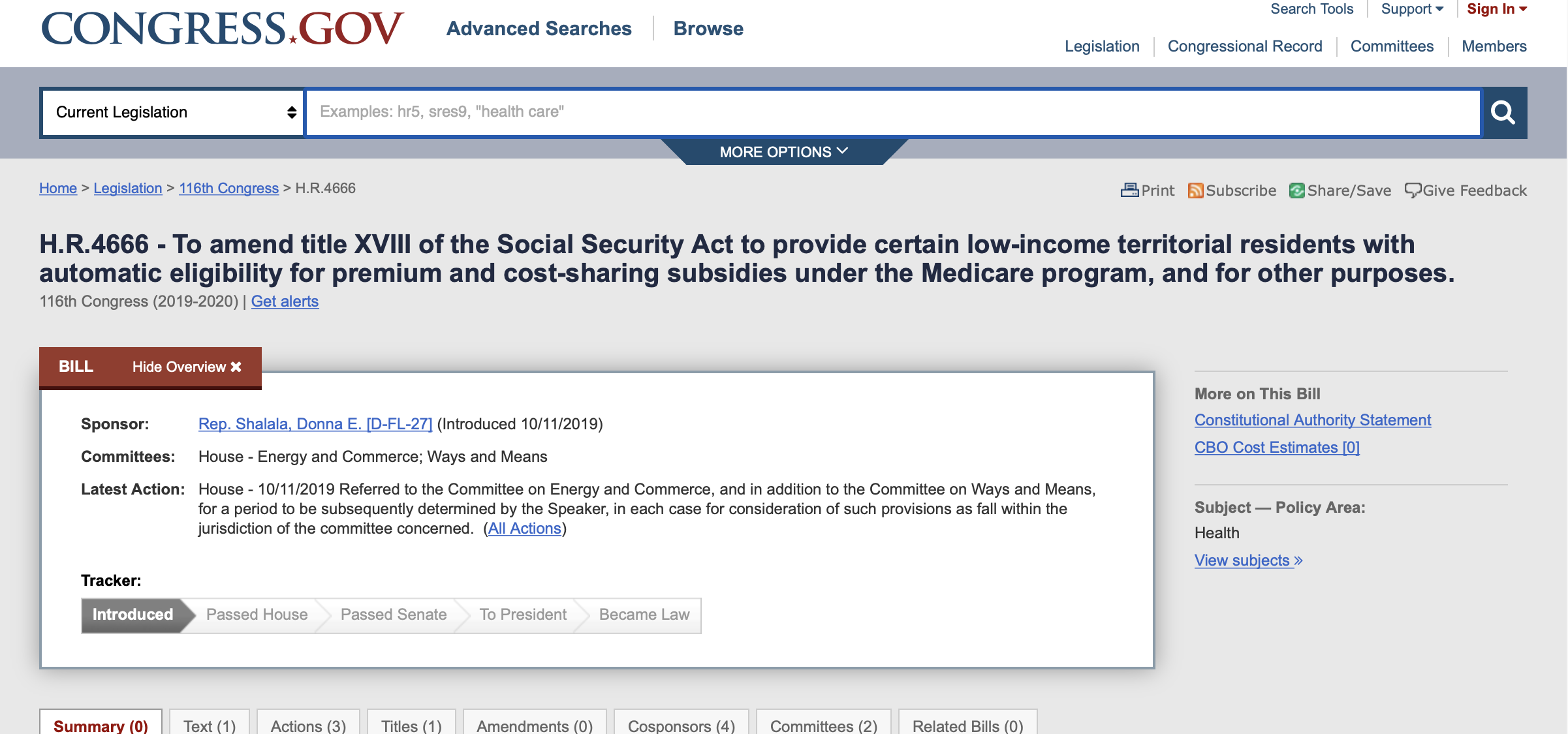 Puerto Ricans to Receive Medicare Prescription Drug Subsidies under Congressional Proposal